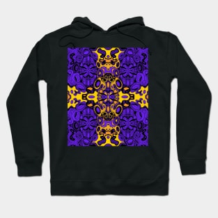 Miniature Aussie Tangle 13 Pattern in Purple and Gold Hoodie